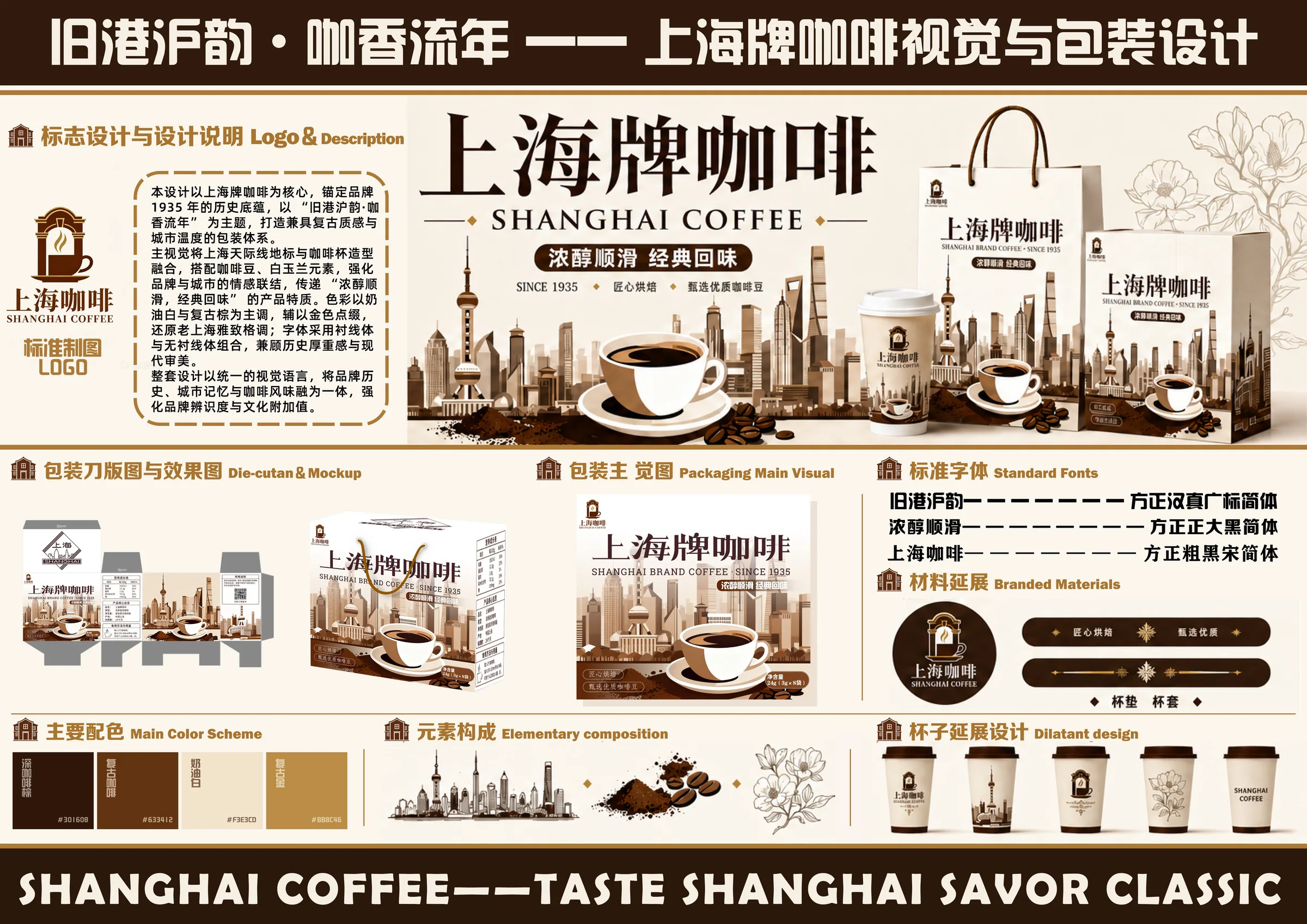 上海咖啡包装效果图一